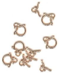 5 13mm Bright Copper Plated Bow Toggles